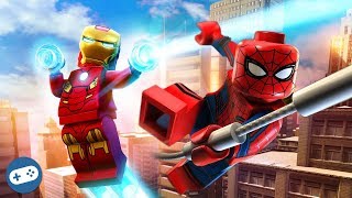 Lego Marvels Avengers Spiderman and Iron Man Free Roam Gameplay Part 2 [upl. by Annaid]