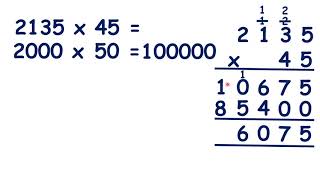 Use rounding to estimate for multi digit multiplication 4 digit x 2 digit [upl. by Oderfla]