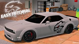 Dodge Hellcat Logo Design Tutorial  Car Parking Multiplayer [upl. by Ened]