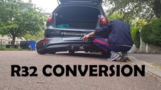 MK5 Golf GTI Exhaust Conversion R32 STYLE Part 2 [upl. by Otrebide]