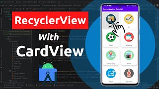 Android RecyclerView with CardView  Creating Adapter  OnItemClickListener  Android Studio [upl. by Ariana42]