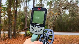 LIVE Metal Detecting in the WOODS  Minelab XTERRA PRO V8X Coil [upl. by Assirual]