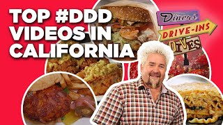 Top 5 DDD Videos in California with Guy Fieri  Diners DriveIns and Dives  Food Network [upl. by Suinotna]