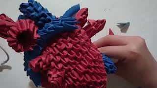 Anatomically Accurate Heart  3D Origami Art  Timelapse Older video upload [upl. by Assena]