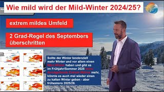 Winter 202425 Wie mild wird der MildWinter Vorgeschichte amp Regen sprechen gegen kalten Winter [upl. by Aleinad741]