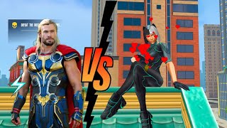 Thor vs lela dange fight🥵🥵😈👺☠️ all gaming 77 danger reel videogame video [upl. by Lenz]