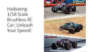 Haiboxing 118 Scale Brushless RC Car Unleash Your Speed [upl. by Danielson965]