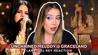 lana del rey performs “unchained melody”  christmas at graceland 🎄✨  lana del rey reaction [upl. by Nueovas]