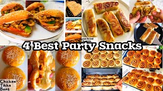 4 Best Party Snacks Recipes ​⁠​⁠Thanu1111 [upl. by Prinz]