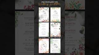 6 Free Wedding Invitation Templates  Fully Editable PSD Files✌🏻 invitation wedding invites [upl. by Chapa]