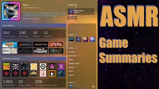 ASMR 📖 Synopsis of my Top 25 Games 🎮  Relaxing ASMR Whisper Ramble  Discussing Steam Library 🖥️ [upl. by Older]