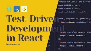 TESTDRIVEN DEVELOPMENT for REACT Apps [upl. by Aros810]