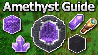 The Ultimate Minecraft 120 Guide To Amethyst  Geodes Tinted Glass Shards Spyglass amp Crystals [upl. by Jeralee]