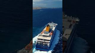 Blue Star Delos parosisland drone ship greekislands grecee aegeansea travelgreece [upl. by Olympe]