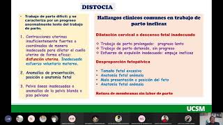 III FASE 6º CLASE TEORICA  DISTOCIAS DE CONTRACCIONES UTERINAS [upl. by Ingalls]