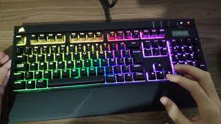 UNBOXING Teclado Gamer Corsair STRAFE RGB Mecânico Cherry MX Silent [upl. by Asiluj]