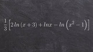 Condensing a large logarithmic expression to one single logarithm [upl. by Pytlik]