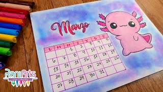 CALENDARIO MARZO  BULLET JOURNAL  ORGANIZACIÓN  DIY  FEBRUARY CALENDAR RaniArts [upl. by Alaecim]