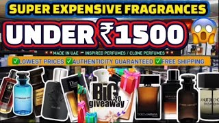 BEST INSPIRED FRAGRANCES UNDER ₹1500 🔥🔥ALL IMPORTED PERFUMES 👌 LOOT PRICES [upl. by Nesaj]