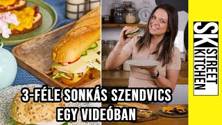 3féle SONKÁS SZENDVICS🥩🥪 egy videóban 📽️ [upl. by Ashla745]