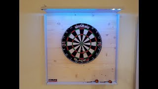 Profi Dartboard Scheibe und Surround selber bauen mit LED Beleuchtung  Winmau Dartboard unter 50€ [upl. by Leidba]