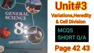 Unit31 Variations Heredity amp Cell Division  MCQS amp SHORT QA  Class 8th Science [upl. by Xirtaeb]