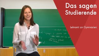 quotDas sagt die Studentinquot  Lehramt an Gymnasien studieren [upl. by Vijnas870]