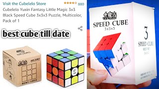 Unboxing yuxin little magic 3 ×3 speed cube from Amazon  detailed review in hindi [upl. by Casie]