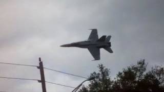 FA18 Super Hornet very LOW Fly by [upl. by Akcirahs]