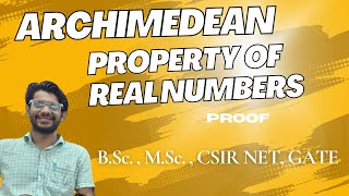 Proof Archimedean property of Real number  Real analysis [upl. by Lelith310]