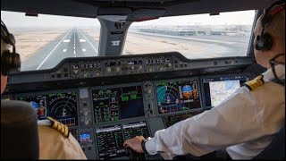 Airplane Approach amp Landing Cape Town Airport  Inside Cockpit View  Airbus 350 [upl. by Anoj582]