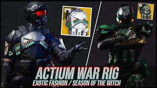 Destiny 2 How to Fashion Actium War Rig  Season of the Wish [upl. by Naerb]