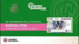 Sorteo Superior No 2793 quotCELEBRANDO EL 35° ANIVERSARIO CONAGUAquot [upl. by Asilrak]