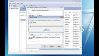 Fix Print Spooler Error 1053  Video Tutorial [upl. by Dlabihcra]