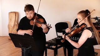 Béla Bartók  Duos for Two Violins  Ruthenian Kolomejka amp Bagpipes [upl. by Tonina520]