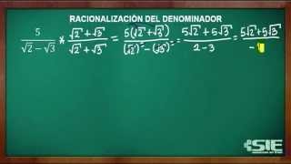 Racionalización Del Denominador Binomio Ejemplo 2 [upl. by Lefton]