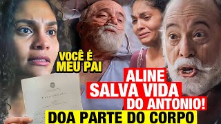 TERRA E PAIXÃO  Aline SALVA A VIDA de Antonio e descobre QUE É SEU PAI Resumo capítulo hoje [upl. by Eeloj617]