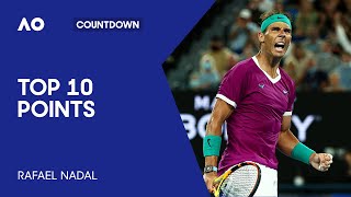 Rafael Nadals Top 10 Points  Australian Open [upl. by Deana]