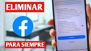 ✅ Como ELIMINAR mi cuenta de FACEBOOK [upl. by Gnehs173]