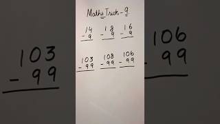 Subtraction trick by 9 trending geomaths26 mathstricks [upl. by Azila562]