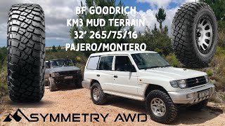 BF GOODRICH KM3 Tyres 32 inch on Pajero Gen 25 Blister Fender LWB 28TDI  2657516  Fitment [upl. by Legim272]