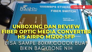 Review Fiber Optic Media Converter HS AirPo CM1200SFP SFP to RJ45 [upl. by Bijan]