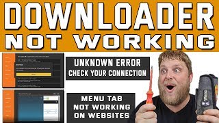 Downloader Not Working  Unknown Error or Menu Tab Not Opening All Problems Solved [upl. by Pachston757]