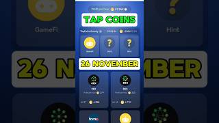 Tap Coin Bounty 26 November  Tap Coin Daily Combo  Tap Coin Today Bounty  Tap Coin ComboTap Coin [upl. by Pulling60]