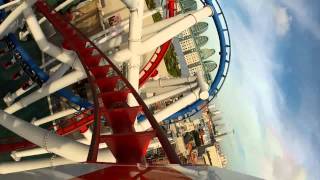 Battlestar Galactica Roller Coaster POV Universal Studios Singapore Human amp Cylon [upl. by Ahsinod938]