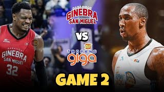 Ginebra Bounce back l Brgy Ginebra vs TNT Tropang giga Game 2 highlights l PBA Governors Cup 2024 [upl. by Leahcimnaj]