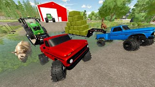 Farmers Race for a Secret Vehicle  Farming Simulator 22 [upl. by Orabla]