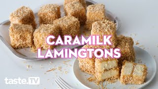 We made Aussie Caramilk lamingtons  tastecomau [upl. by Aurlie]