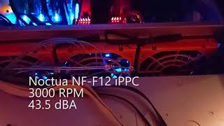 Noctua NFF12 iPPC 3000 PWM vs Noctua NFA12x25 PWM [upl. by Tollmann]