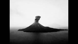 Krakatoa eruption of 2018 made oldified coupled with sounds of the May 1883 Krakatoa eruption [upl. by Ilenna]